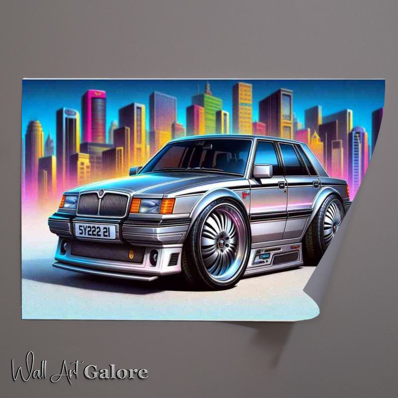 Buy Unframed Poster : (Rover SD1 luxury car with extremely exaggerated features)