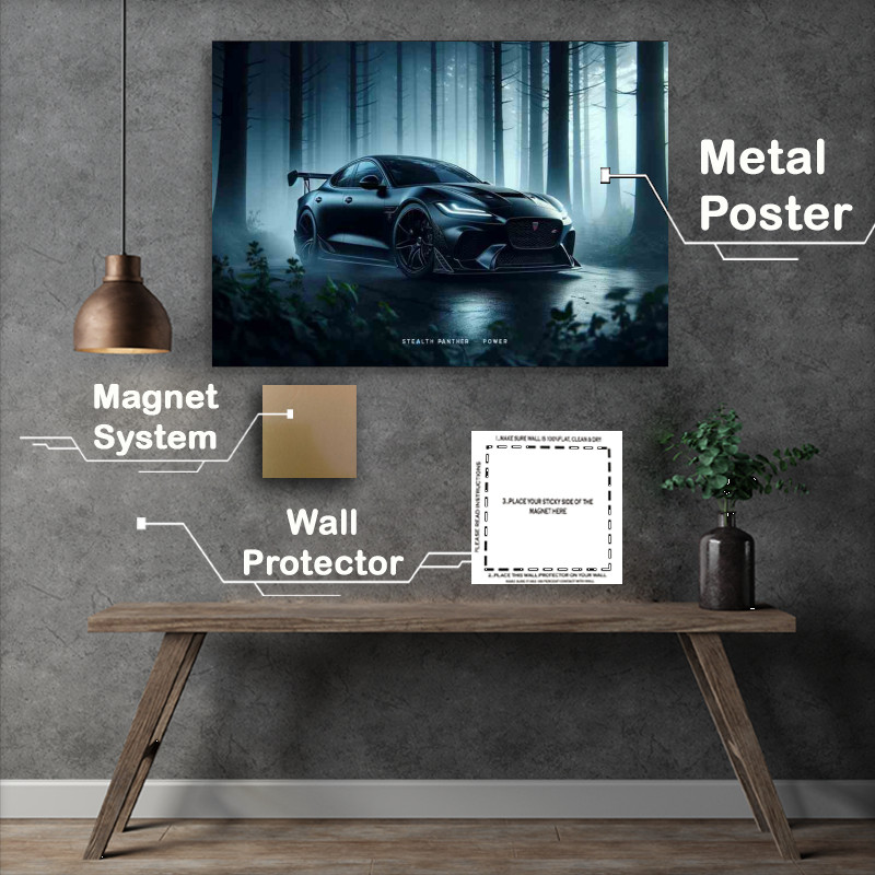 Buy Metal Poster : (Stealth Panther Power Black Performance Car)