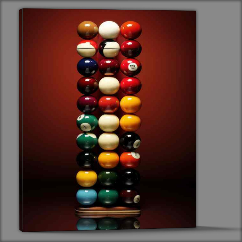 Buy Canvas : (Snooker all the balls)