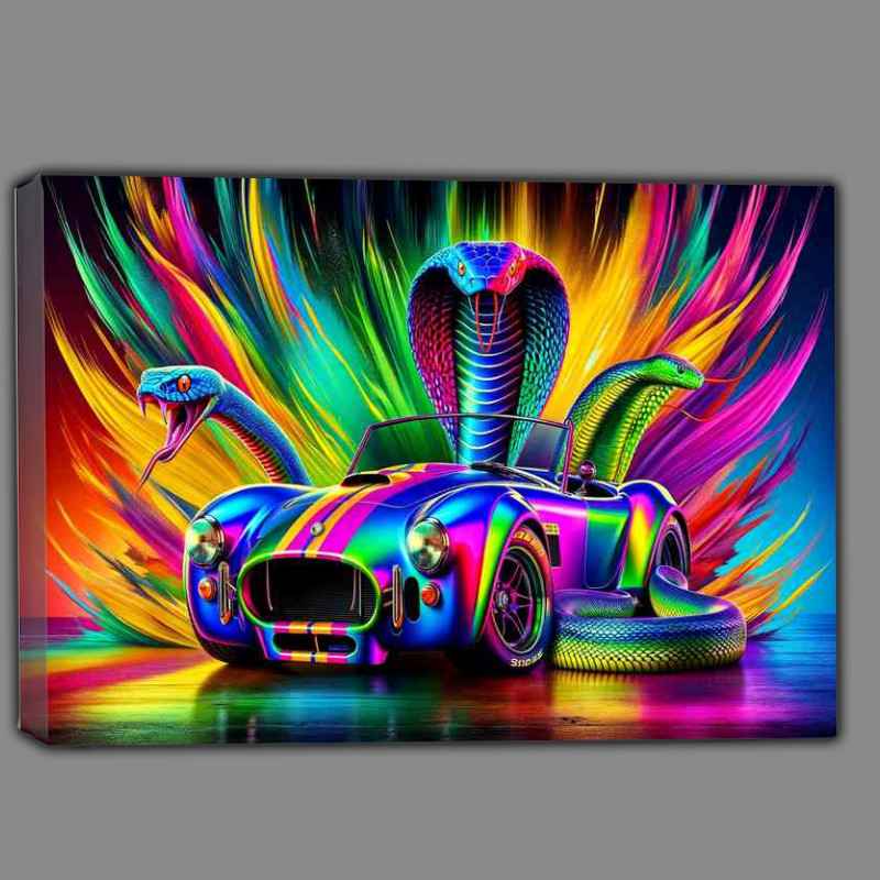 Buy Canvas : (Vibrant Cobra Car and Serpent Display brightly colored)