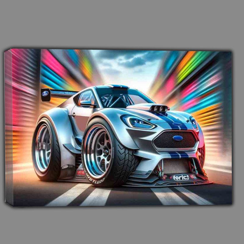Buy Canvas : (a Ford street racing car with extremely exaggerated features)