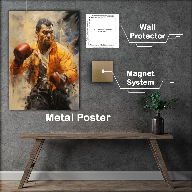 Buy Metal Poster : (Street boxing painted style art)