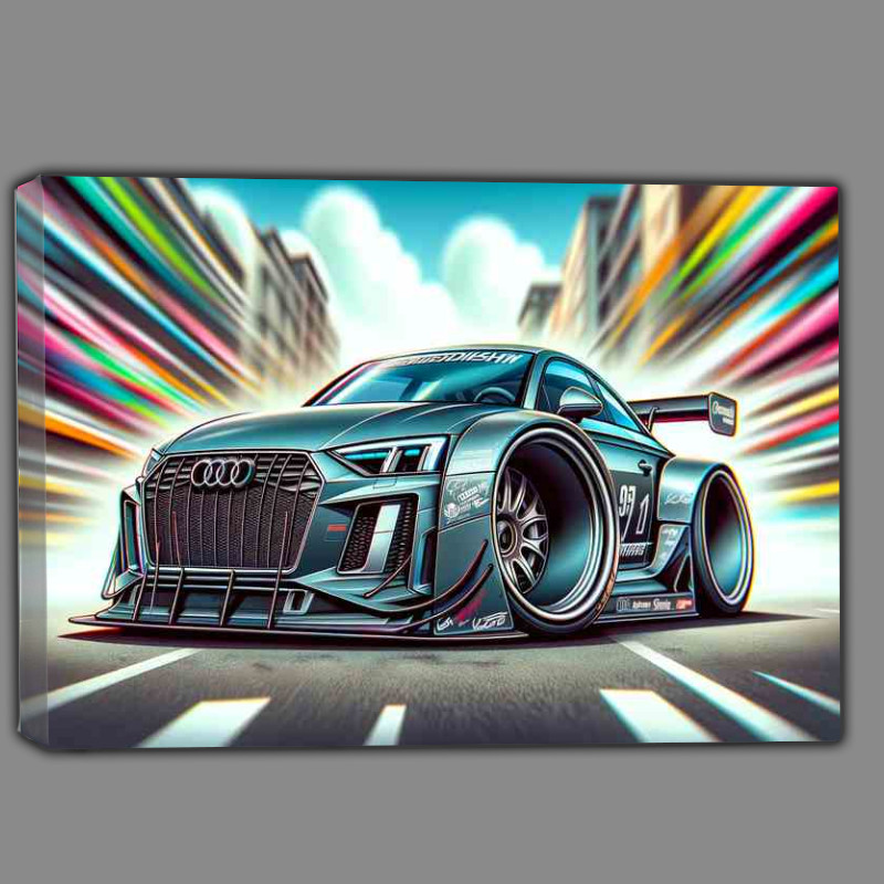 Buy Canvas : (an Audi street racing car with extremely exaggerated features)