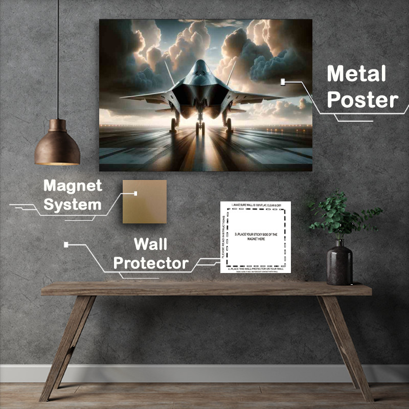 Buy : (Advanced Combat Fighter Metal Poster - Poised for Takeoff)