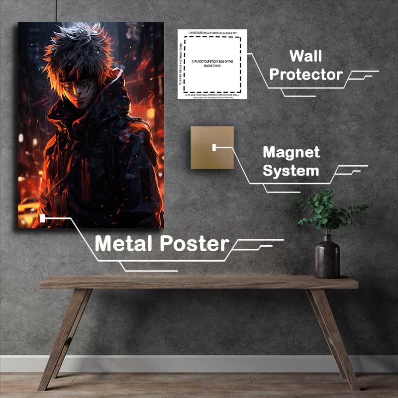 Buy Metal Poster : (Naruto in style darkside manga)