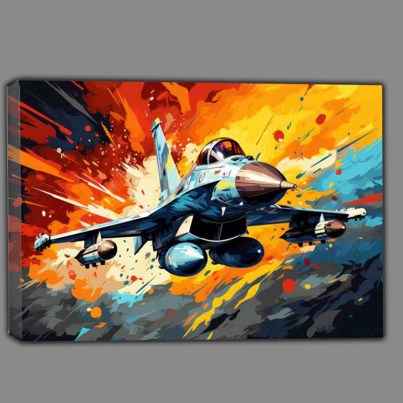 Buy Canvas : (Fighting flacon with a splash of colour)
