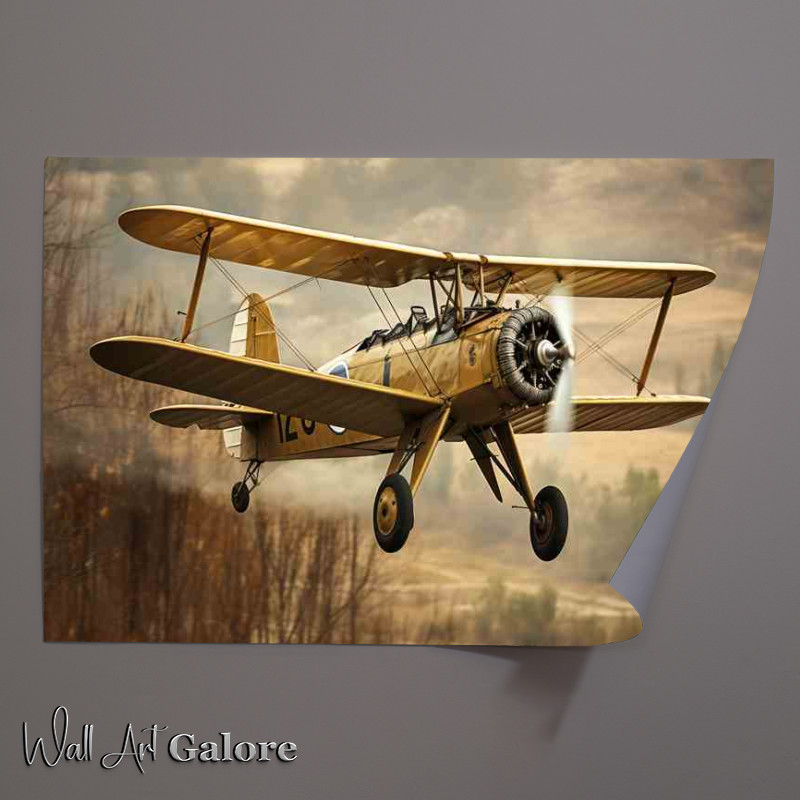 Buy Unframed Poster : (Lincon bi plane flying)