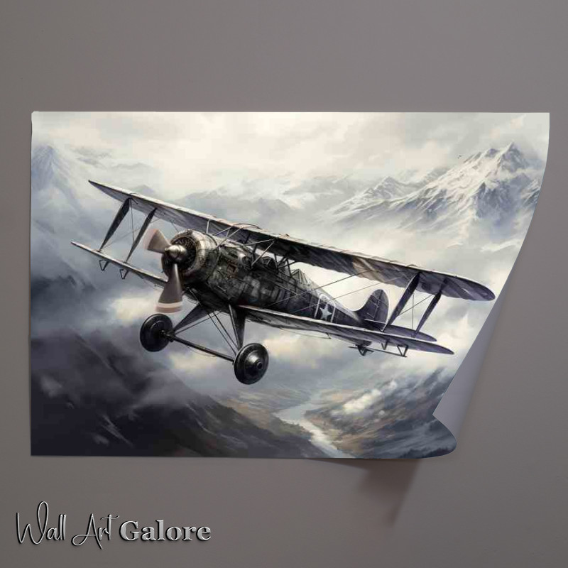 Buy Unframed Poster : (Plane Flying through the clouds)