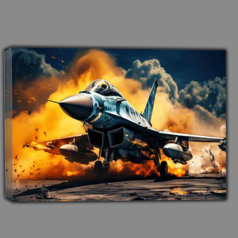 Buy Canvas : (The Heinkel a fighter jet of the military aviation)