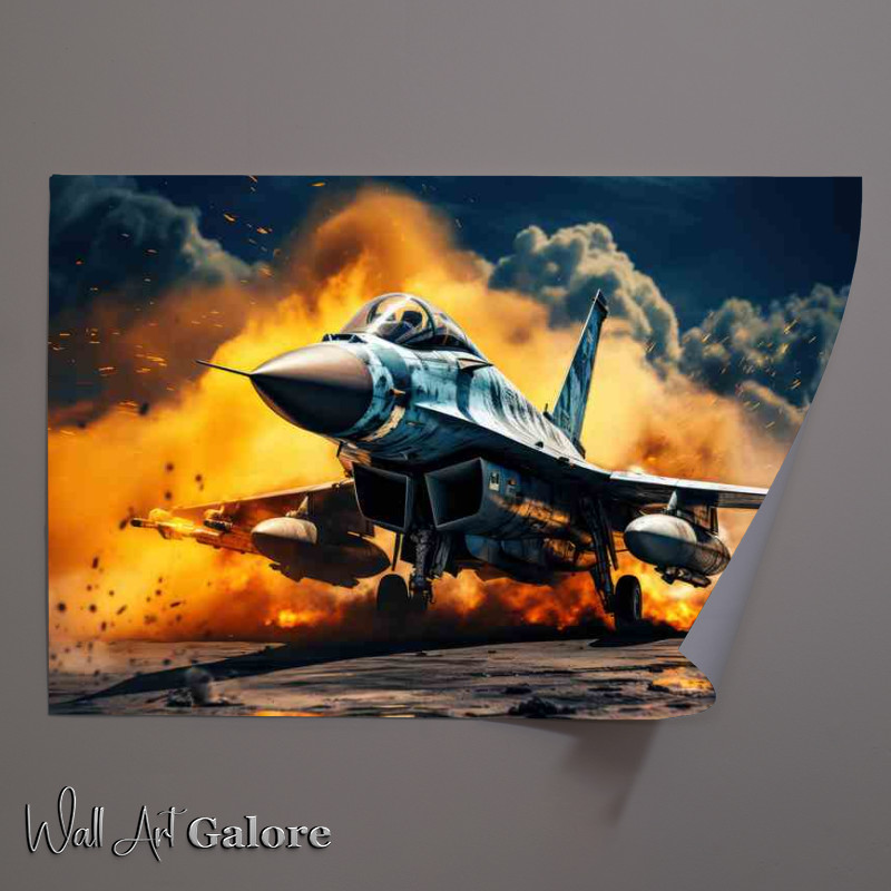 Buy Unframed Poster : (The Heinkel a fighter jet of the military aviation)