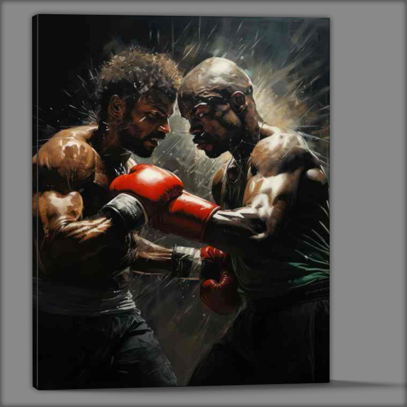 Buy Canvas : (Two Boxers fightin In the ring)