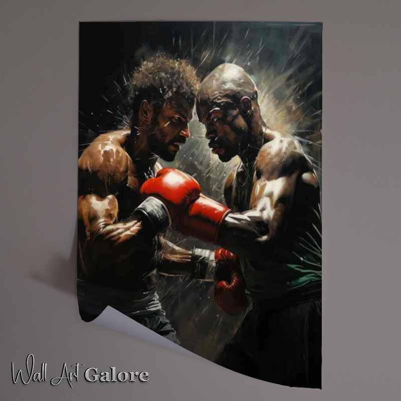 Buy Unframed Poster : (Two Boxers fightin In the ring)