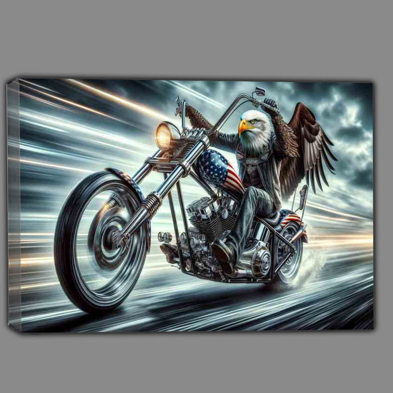 Buy Canvas : (Solo Eagle Riding a Chopper)