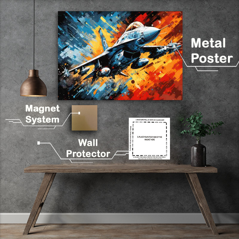 Buy Metal Poster : (Fighting flacon splash art style)