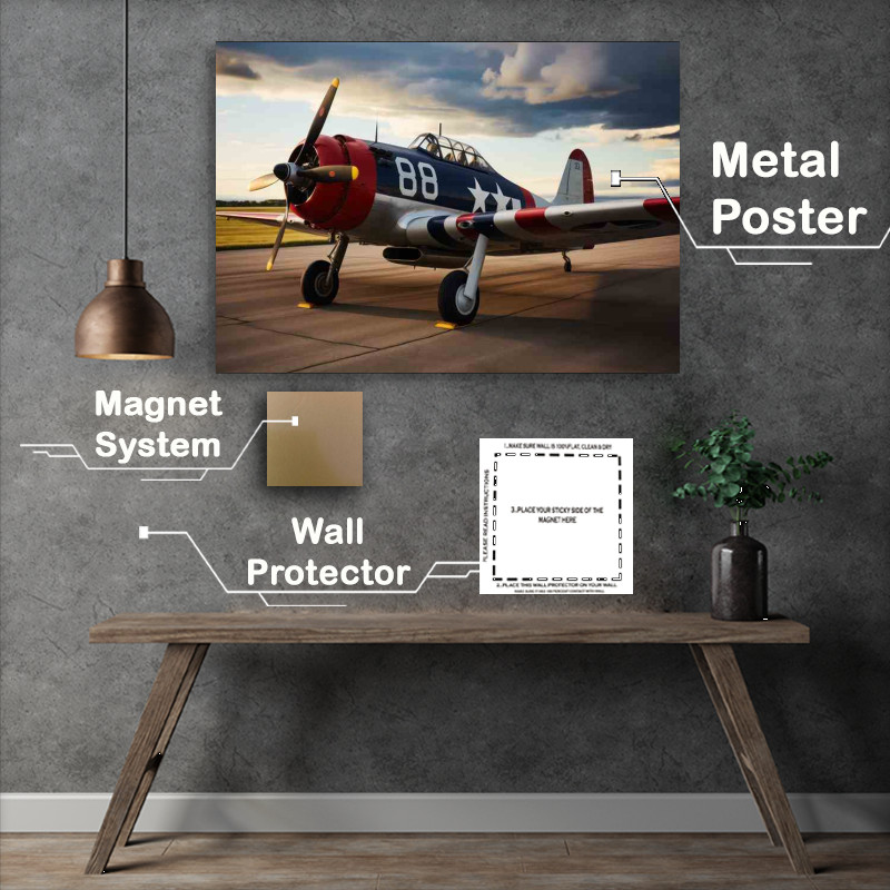 Buy Metal Poster : (Jet Plane ready For Take Off)