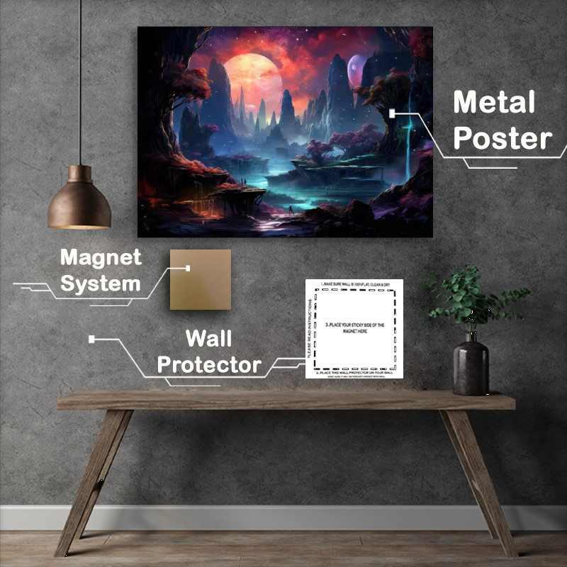 Buy Metal Poster : (Colorful Canyons and Crystal Caves)
