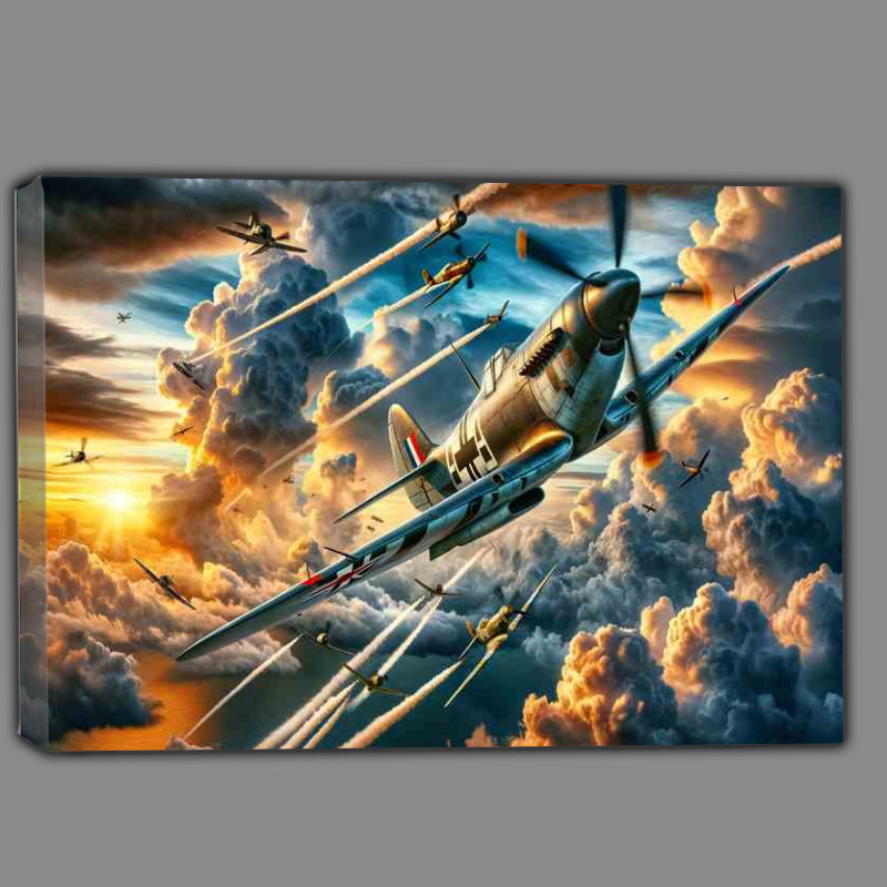 Buy Canvas : (WWII Fighter Planes in Dynamic Skies)