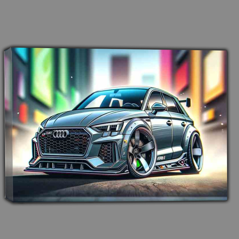 Buy Canvas : (Audi RS3 The car is designed with a sleek grey paint)