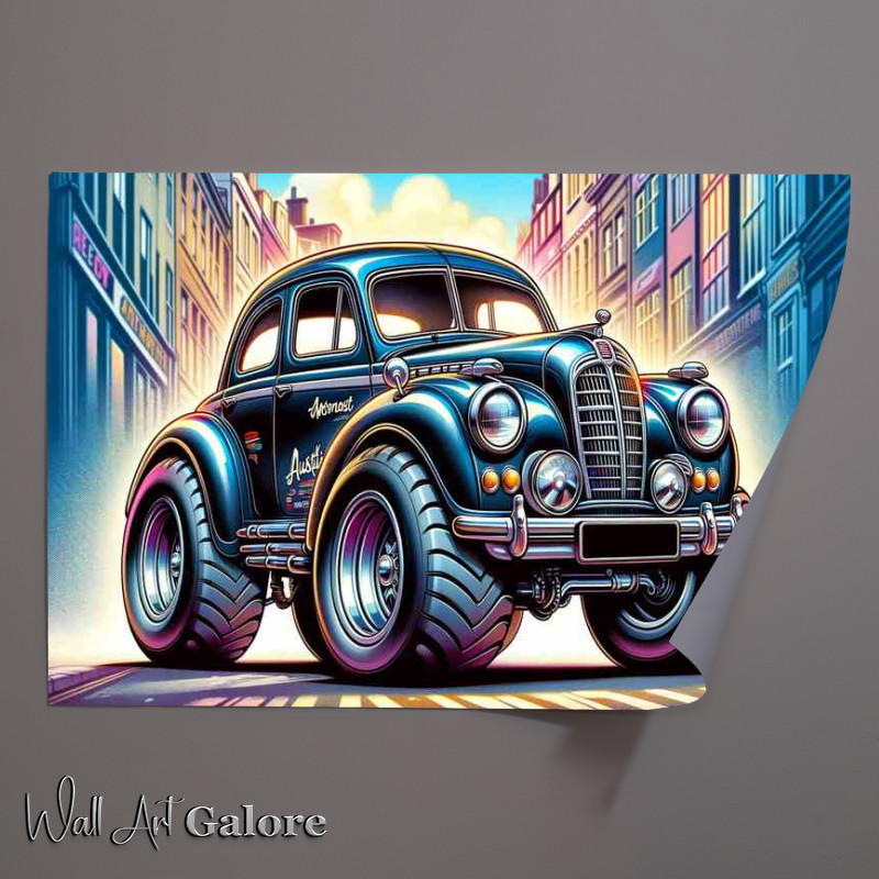 Buy Unframed Poster : (Austin Westminster A90 The car is design cartoon style)