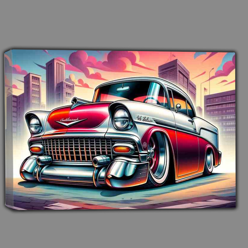 Buy Canvas : (Chevy Belair with extremely exaggerated features)