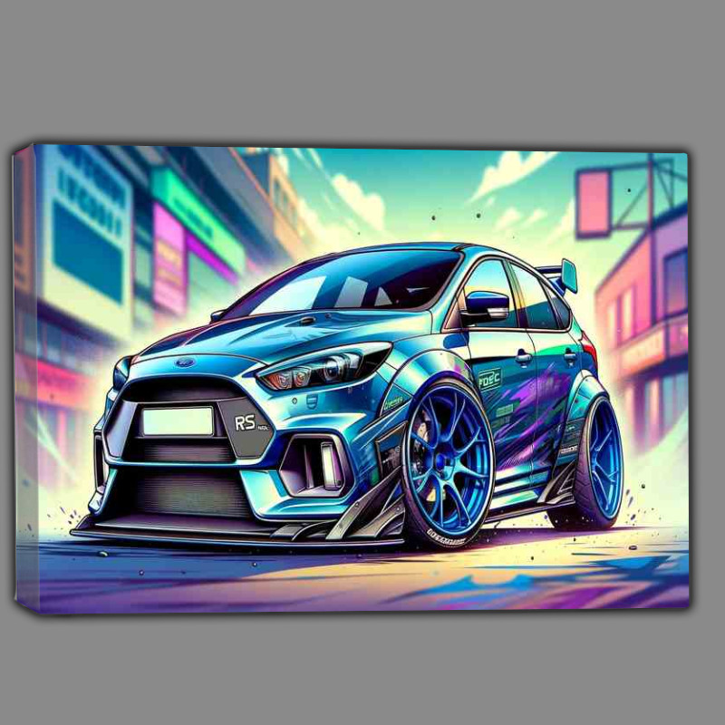 Buy Canvas : (Ford Focus RS with extremely exaggerated features hot hatch)
