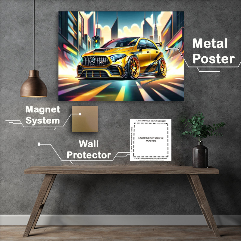 Buy : (Yellow AMG A45 S Metal Poster)