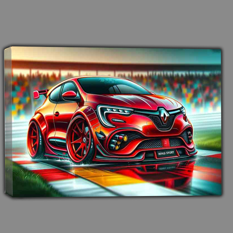 Buy Canvas : (Renault sport Megane The car is designed with red paint)