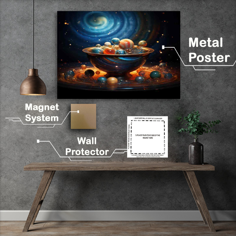 Buy Metal Poster : (Lustrous Labyrinths Getting Lost in Glittering Galaxies)