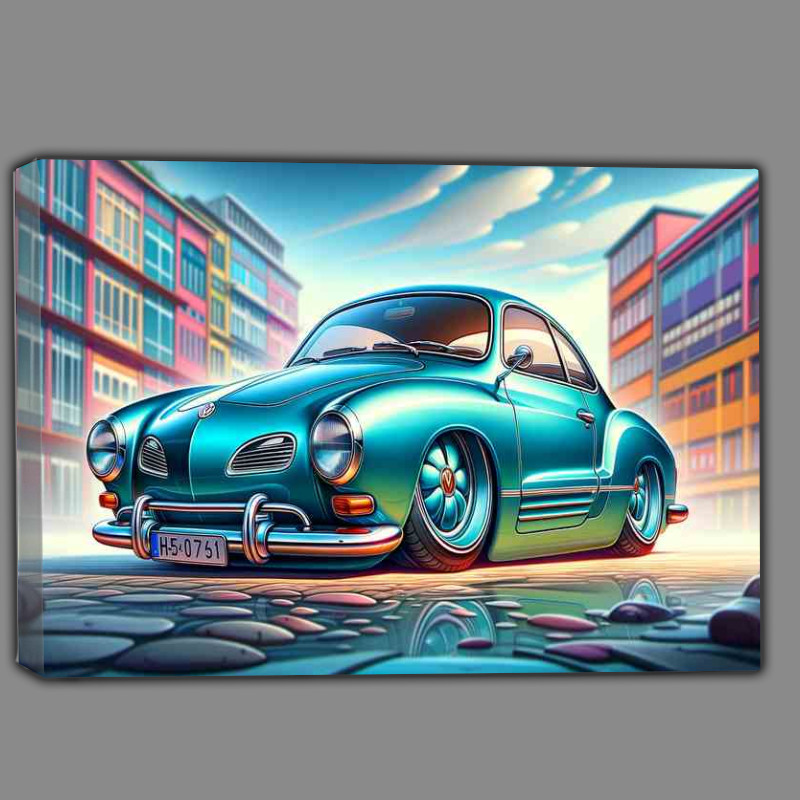 Buy Canvas : (Volkswagen Karmann Ghia with extremely exaggerated features)