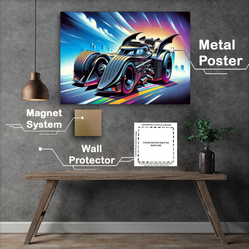 Buy Metal Poster : (1989 Batmobile style black cartoon)