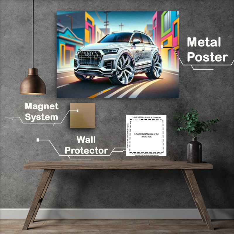 Buy Metal Poster : (Audi Q7 4x4 styl ewith white paint)