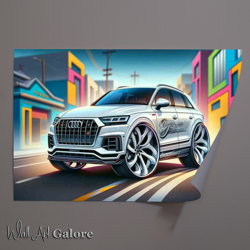 Buy Unframed Poster : (Audi Q7 4x4 styl ewith white paint)