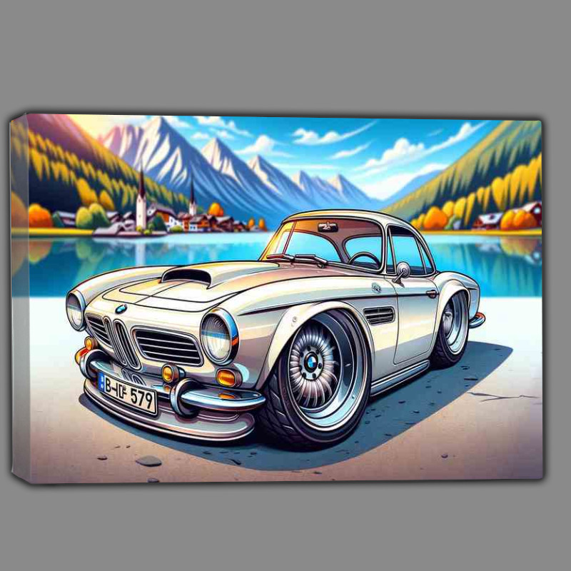 Buy Canvas : (BMW 507 style with extremely exaggerated features in silver)