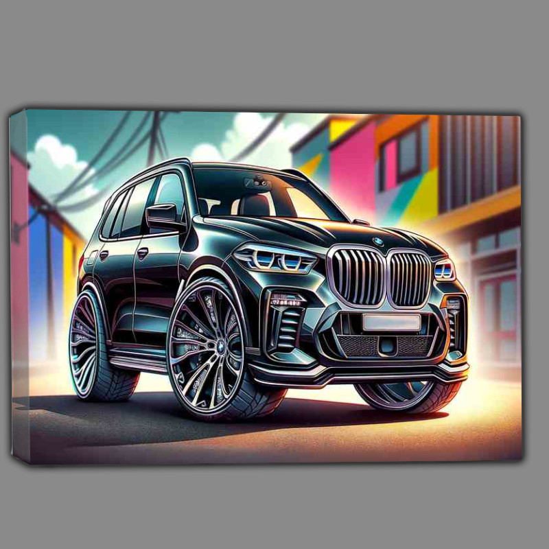 Buy Canvas : (BMW X5 4x4 style in black cartoon)