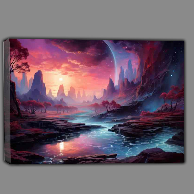 Buy Canvas : (Prismatic Palaces Living the Luminous Dream)