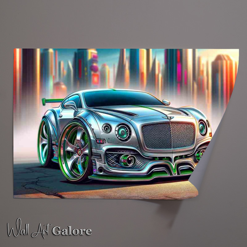 Buy Unframed Poster : (Bentley EXP 100 GT with extremely exaggerated big wheels)