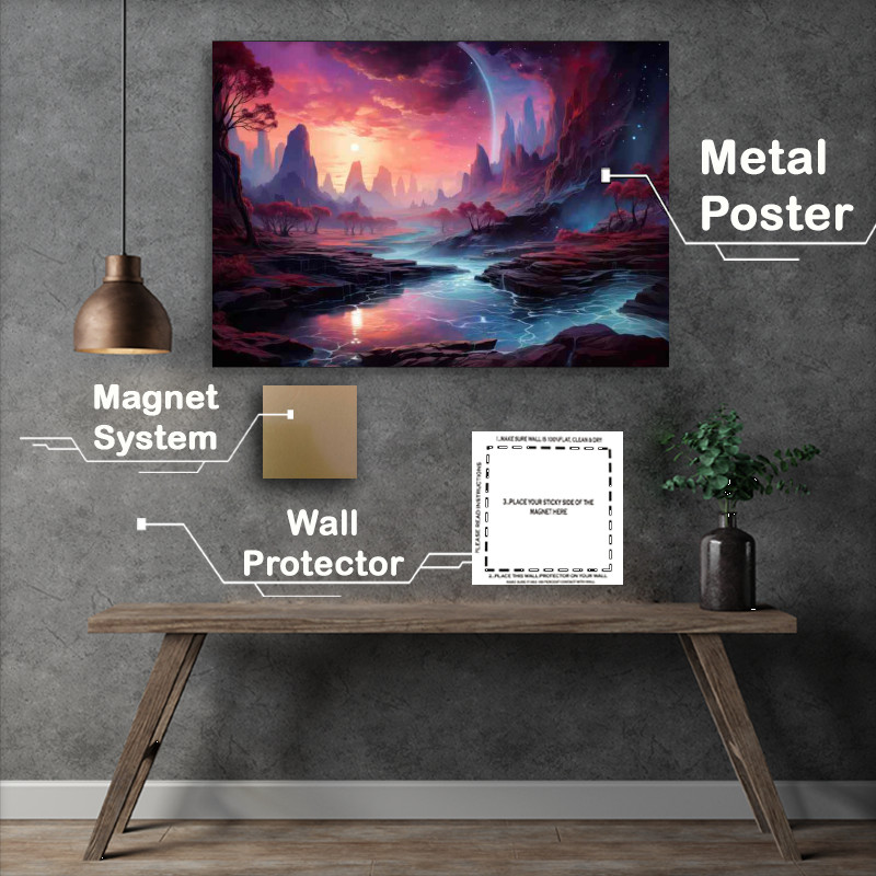 Buy Metal Poster : (Prismatic Palaces Living the Luminous Dream)