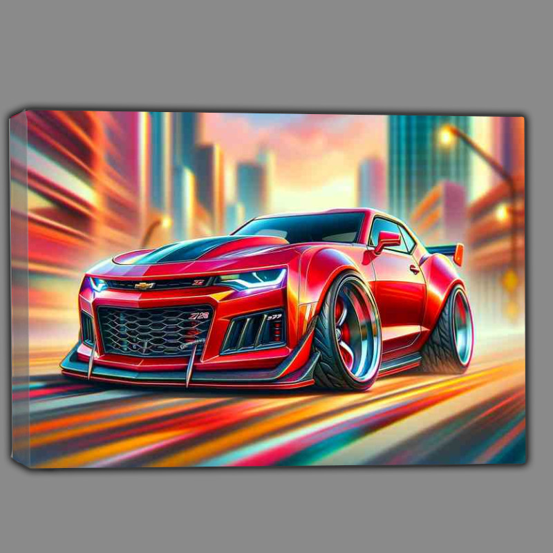 Buy Canvas : (Chevrolet Camaro Z with rece red paint)
