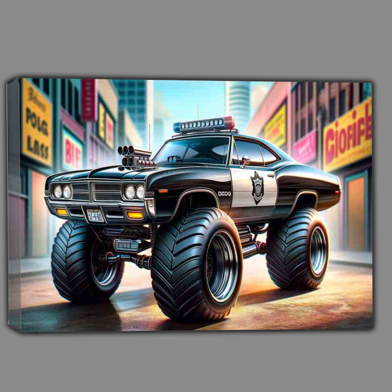 Buy Canvas : (Dodge Monaco with big wheels in black)