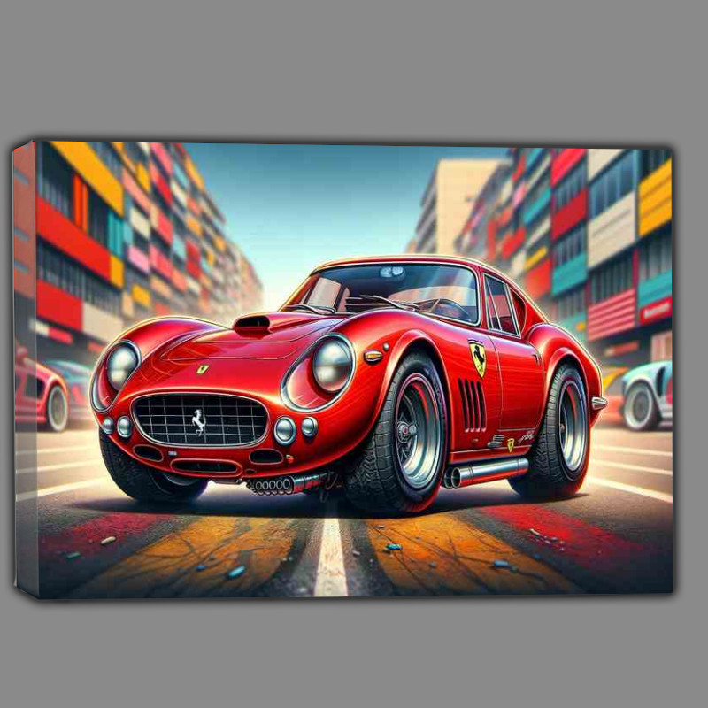 Buy Canvas : (Ferrari 365 GTB 4 Daytona with extremely exaggerated features)