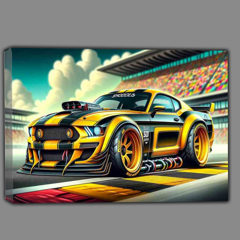 Buy Canvas : (Ford Boss 302 Mustang In Yellow)
