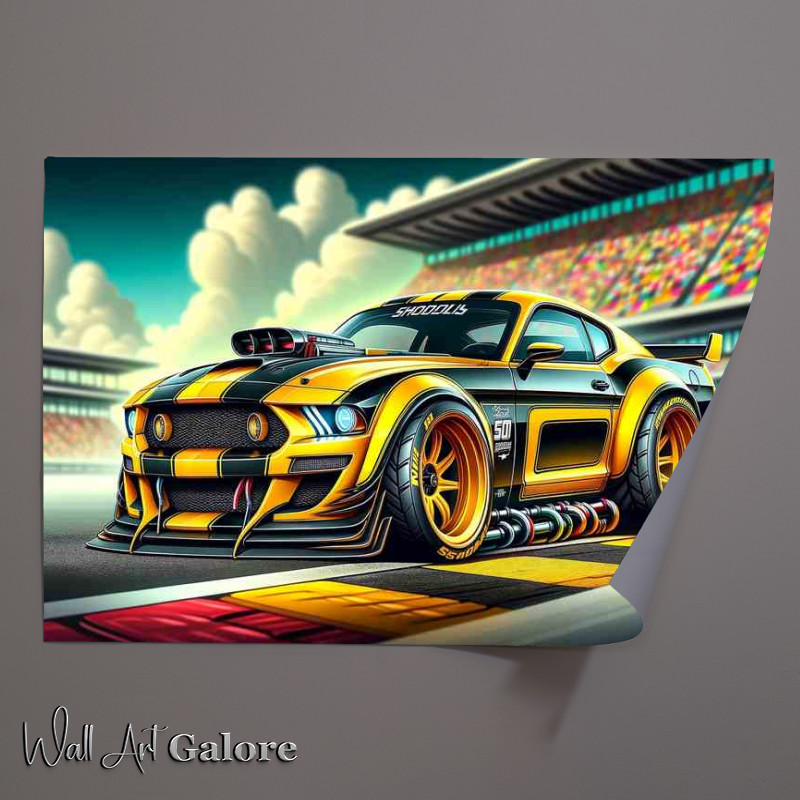 Buy Unframed Poster : (Ford Boss 302 Mustang In Yellow)