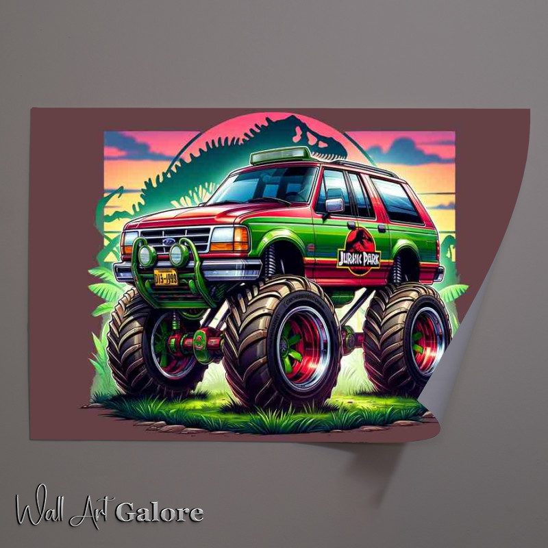 Buy Unframed Poster : (Ford Explorer style 4x4 in green)