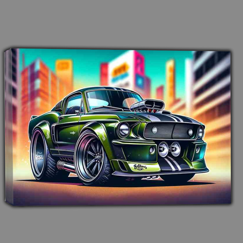 Buy Canvas : (Ford Mustang GT Fastback style in green)