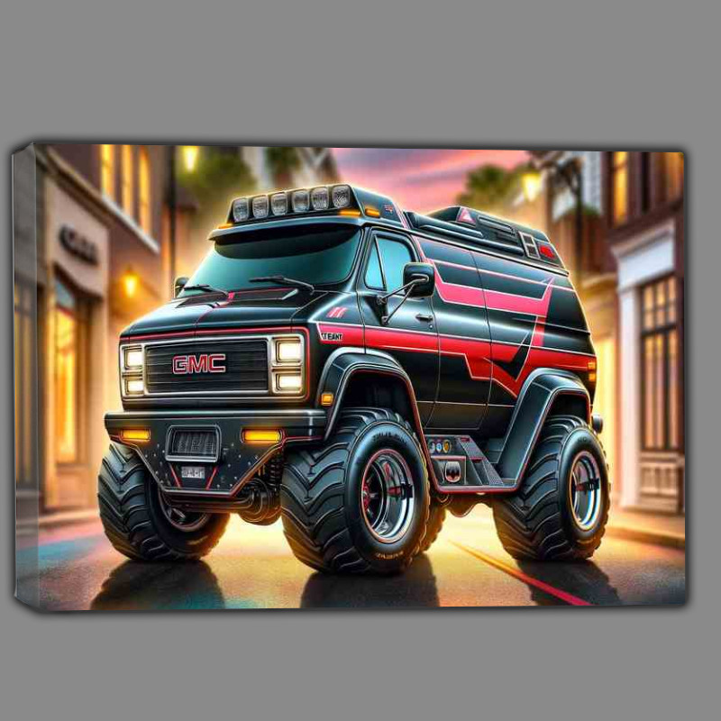 Buy Canvas : (GMC Vandura 4x4 black van style big wheels)
