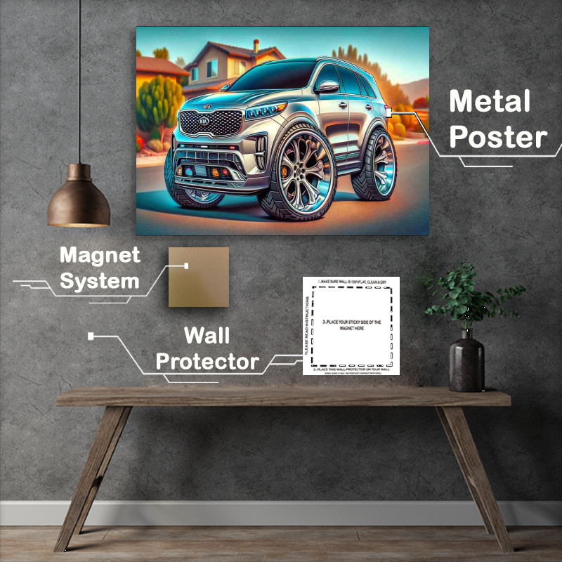 Buy Metal Poster : (Kia Sorento 4x4 style in bronze)