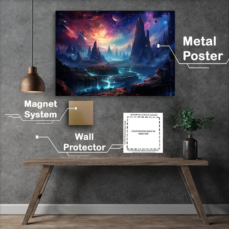 Buy Metal Poster : (Vivid Vales Enchantments of the Lustrous Land)
