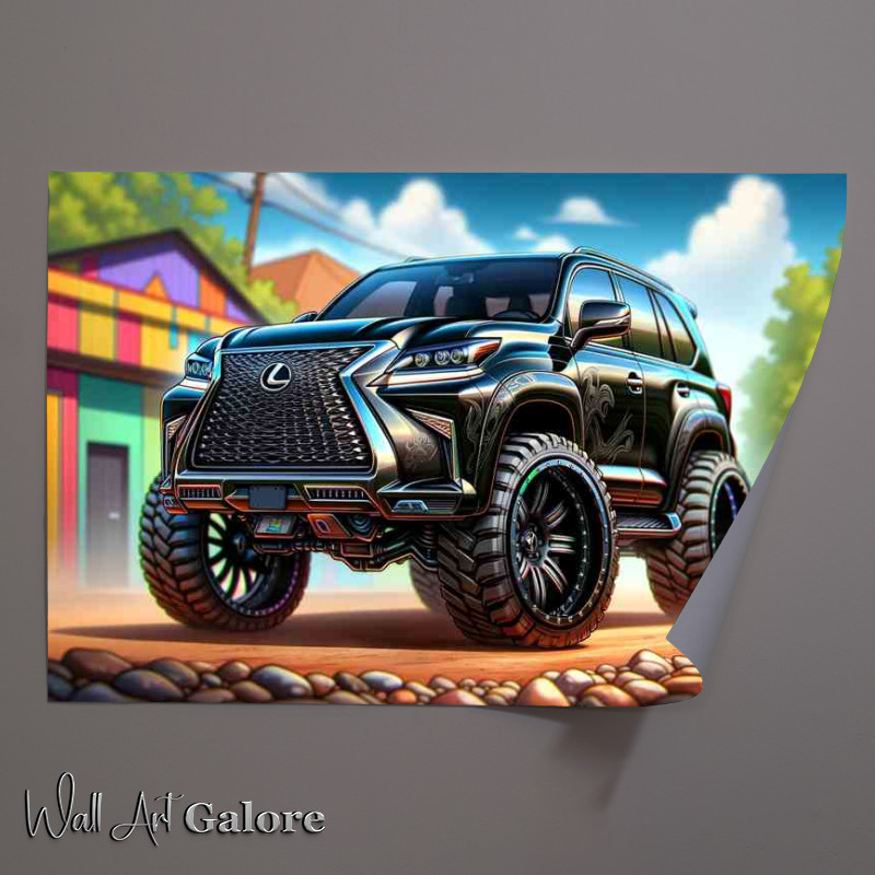 Buy Unframed Poster : (Lexus GX 4x4 style in matt black)
