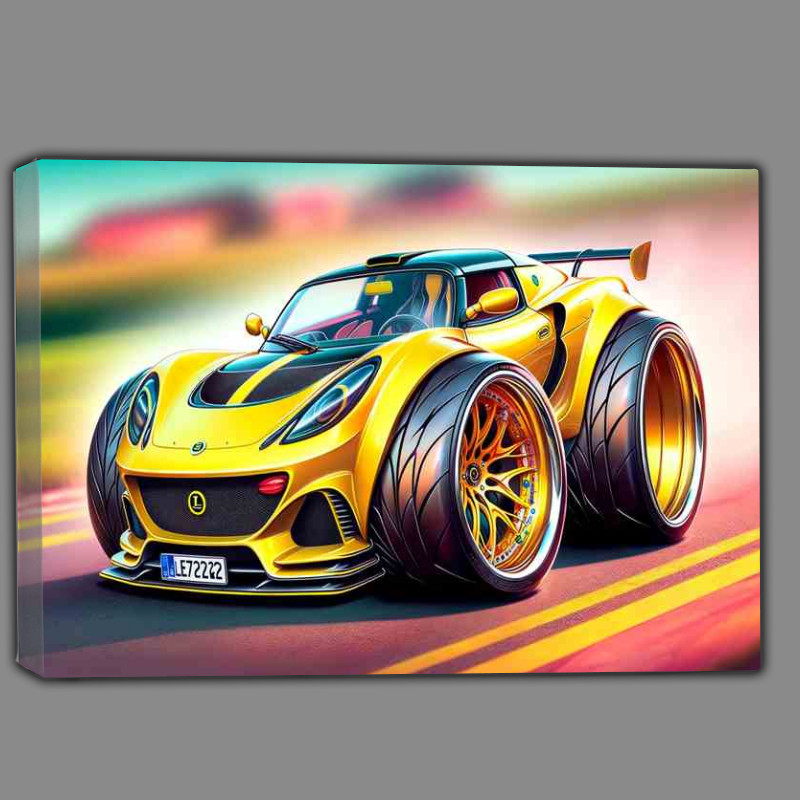 Buy Canvas : (Lotus Elan style extremely exaggerated bright yellow cartoon)
