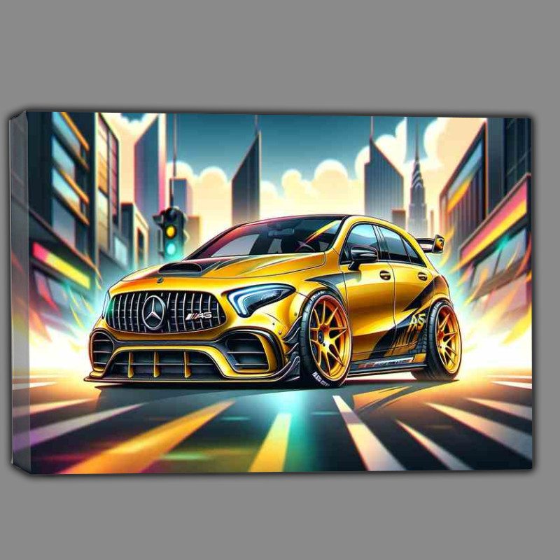 Buy Canvas : (Mercedes AMG A45 S style extremely exaggerated yellow paint)